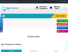 Tablet Screenshot of apexsys.in